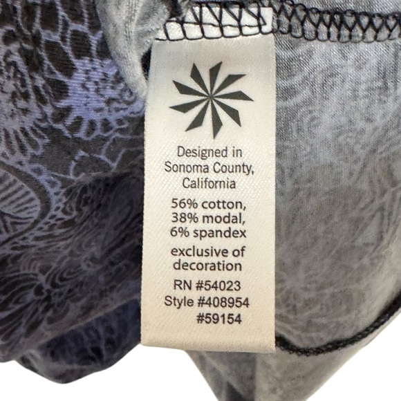 Athleta Dress Nearly Knottical Navy Blue Paisley Sleevless Athletic size XXS - Picture 6 of 9